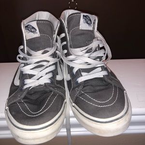 GREY HIGH TOP VANS